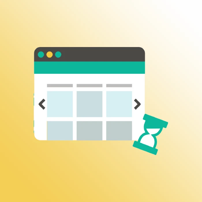 Ilustración que muestra imágenes cargándose progresivamente en una página web mientras el usuario hace scroll, representando el concepto de lazy loading.